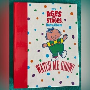 Ages & Stages "Watch Me Grow" Baby Album - Red & White